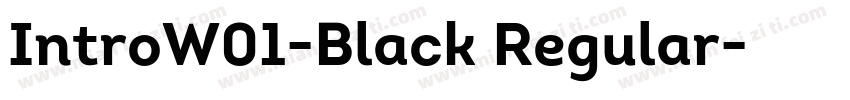 IntroW01-Black Regular字体转换